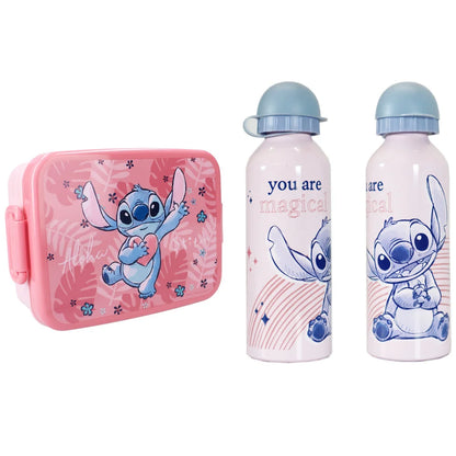 Disney Lilo und Stitch 2 tlg. Lunch Set Brotdose plus Alu Trinkflasche 500 ml - WS-Trend.de