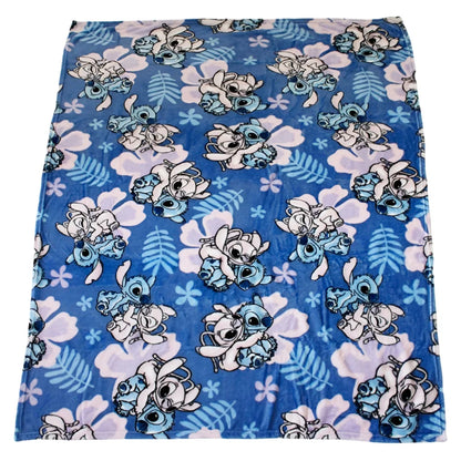 Disney Lilo und Stitch Angel Flanell Wohndecke warme Kuscheldecke 110x150 cm - WS-Trend.de