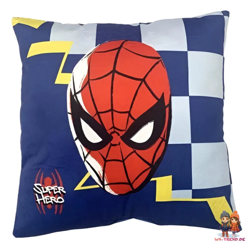 Marvel Spiderman Velours Kissen Dekokissen Cushion 40x40 cm WS Trend.de