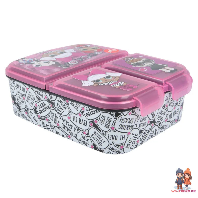 LOL Surprise 2 teiliges Lunch Set - Brotdose 3 Kammern Trinkbecher - WS-Trend.de
