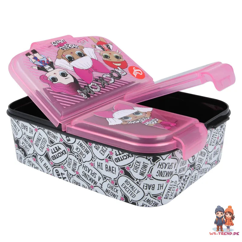 LOL Surprise 2 teiliges Lunch Set - Brotdose 3 Kammern Trinkbecher - WS-Trend.de