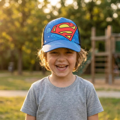 DC Comics Superman Logo - Kinder Baseball Kappe - WS-Trend.de Basecap Mütze Hut 54 - 56 Blau Rot