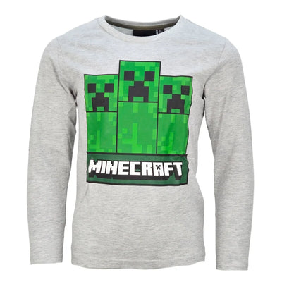 Minecraft Creeper Gamer Kinder Jungen langarm Shirt Gr. 116-152 - WS-Trend.de