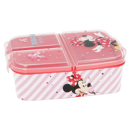 Disney Minnie Maus 4 teiliges Lunch Set Brotdose Alu-Trinkflasche - Löffel Gabel - WS-Trend.de