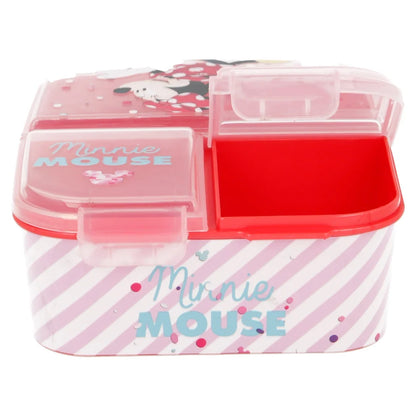 Disney Minnie Maus 4 teiliges Lunch Set Brotdose Alu-Trinkflasche - Löffel Gabel - WS-Trend.de