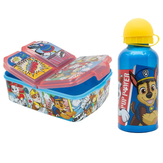Paw Patrol Chase Marshall Rubble 2 tlg Kinder Set Brotdose Alu-Trinkflasche - WS-Trend.de