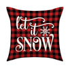 Weihnachten Christmas Let it Snow Kissenbezug Dekokissen 45x45 cm