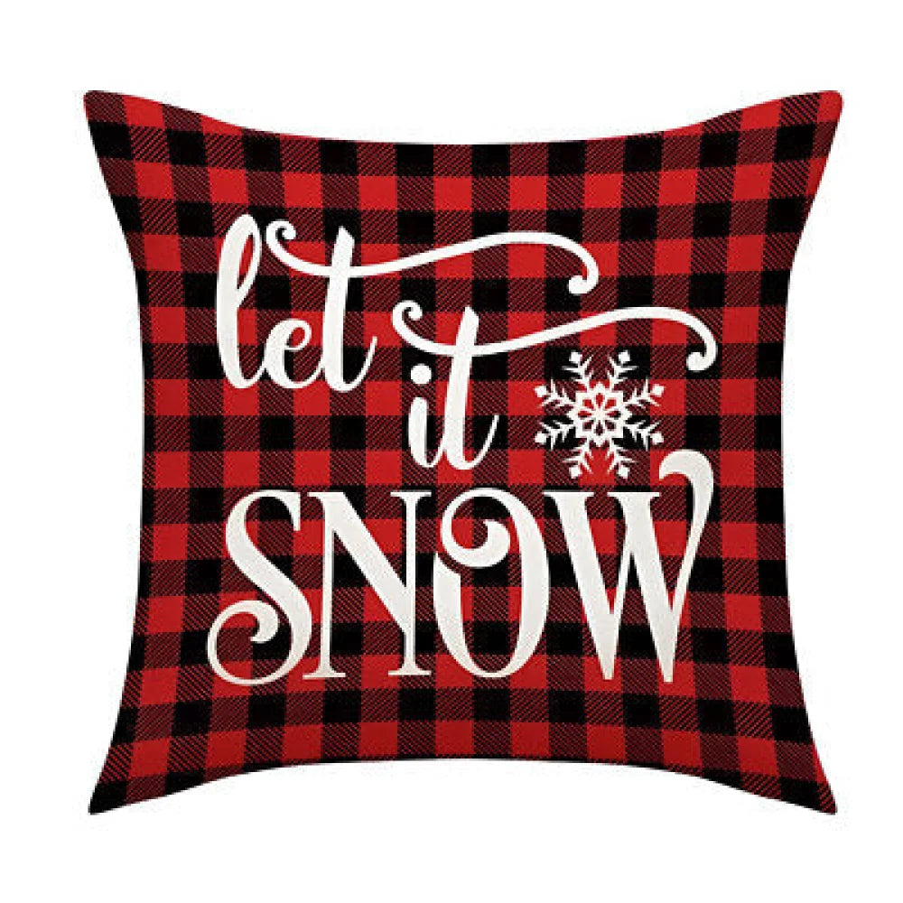 Weihnachten Christmas Let it Snow Kissenbezug Dekokissen 45x45 cm - WS-Trend.de