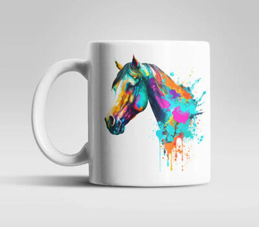 Farbenfrohes Pferd Kaffeetasse Teetasse Tasse Geschenkidee - WS-Trend.de