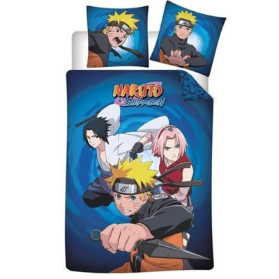 Naruto Shippuden Sasuke Sakura Flanell Bettwäsche 2tlg Set 135x200 80x80 cm - WS-Trend.de