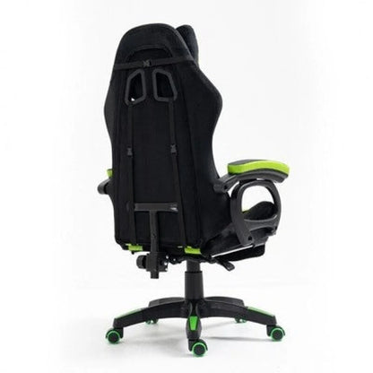 Gaming-Stuhl Drehstuhl verstellbare Rückenlehne 2 Kissen Fußstütze - WS-Trend.de