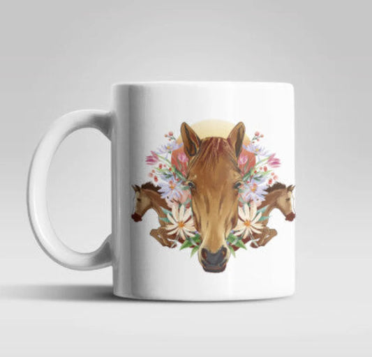 Pferde Kaffeetasse Teetasse mit Motiv - WS-Trend.de
