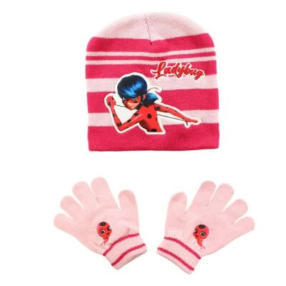 Miraculous Ladybug Kinder Herbst 2tlg Set Wintermütze Handschuhe Gr. 54 - WS-Trend.de