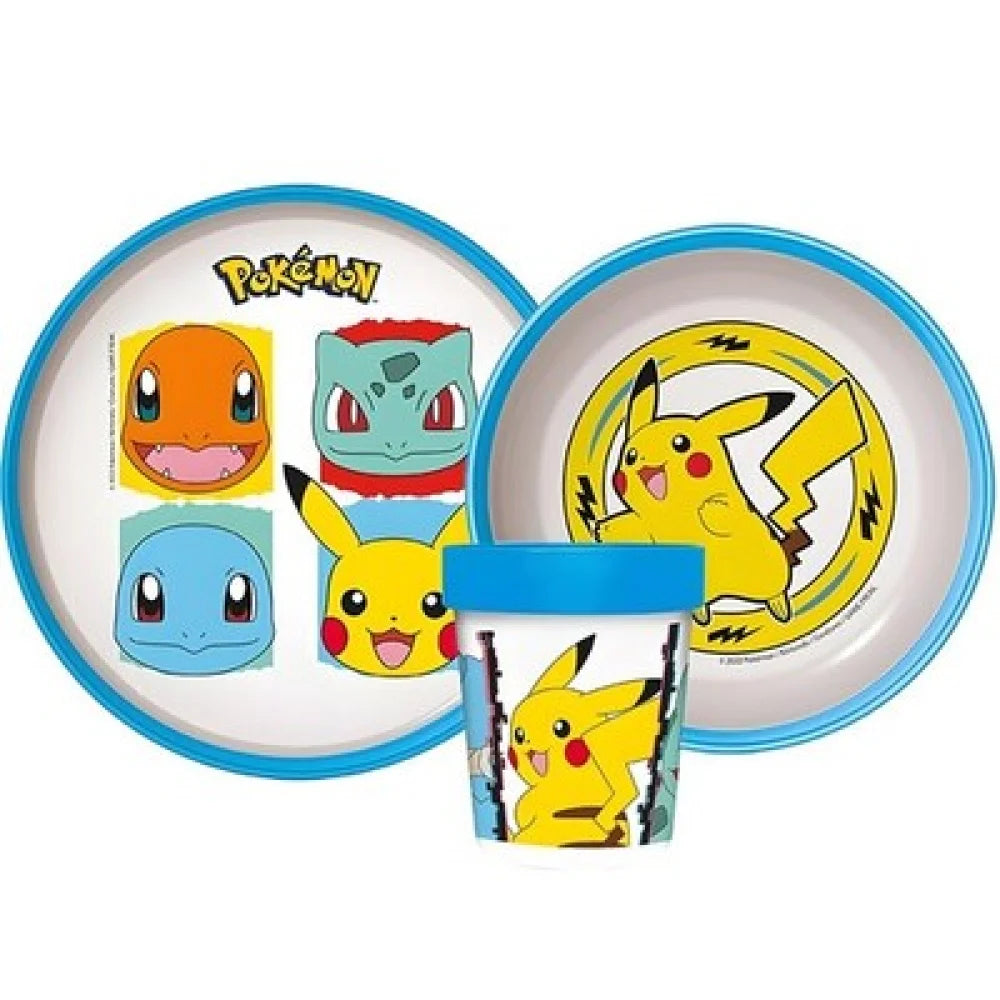 Pokemon Pikachu Kinder Anti Rutsch Geschirr-Set 3 teilig - WS-Trend.de