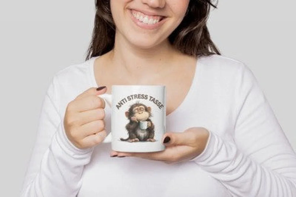 Anti Stress Affe Kaffeetasse Teetasse Tasse Geschenkidee 325 ml - WS-Trend.de