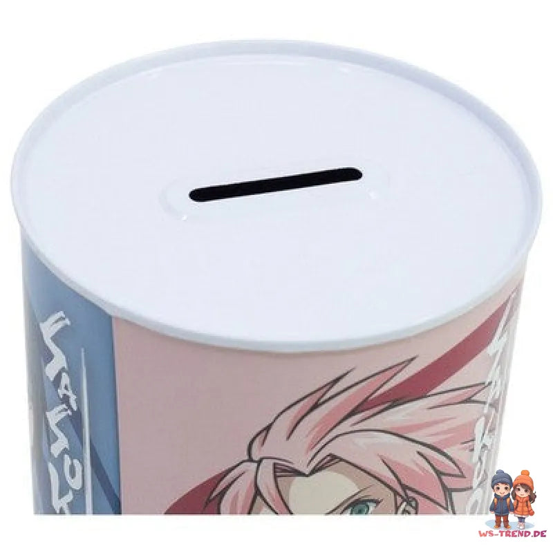Anime Naruto Sasuke Sakura XL Spardose Sparschwein aus Weißblech 1000 ml - WS-Trend.de