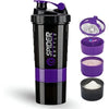 Sportflasche Wasserflasche Trinkflasche Flasche zum mixen Proteinshaker 500 ml - Lila, 500