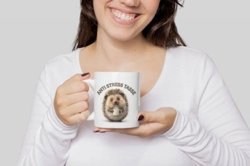 Anti Stress Igel Hedgehog Kaffeetasse Teetasse Tasse Geschenkidee - WS-Trend.de