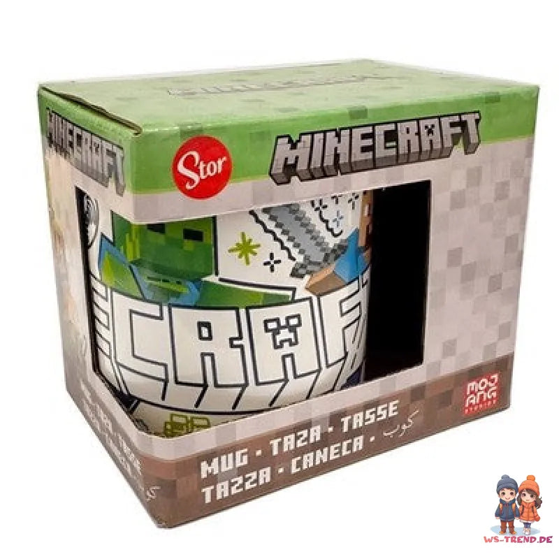 Minecraft Gamer Creeper Steve Kinder Teetasse Keramik Tasse 235 ml - WS-Trend.de