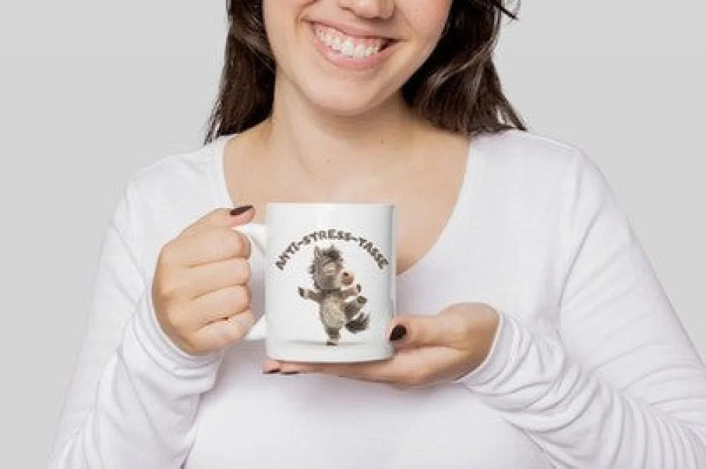 Anti Stress Pferd Yoga Kaffeetasse Teetasse Tasse Geschenkidee 325 ml - WS-Trend.de