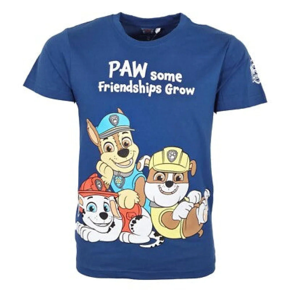 Paw Patrol Chase Rubble Kinder Jungen kurzarm T-Shirt Shirt - WS-Trend.de