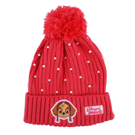 Paw Patrol Skye Kinder Winter Bommel Mütze mit Perlen - WS-Trend.de
