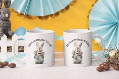 Anti Stress Hase Häschen Kaffeetasse Teetasse Tasse Geschenkidee - WS-Trend.de