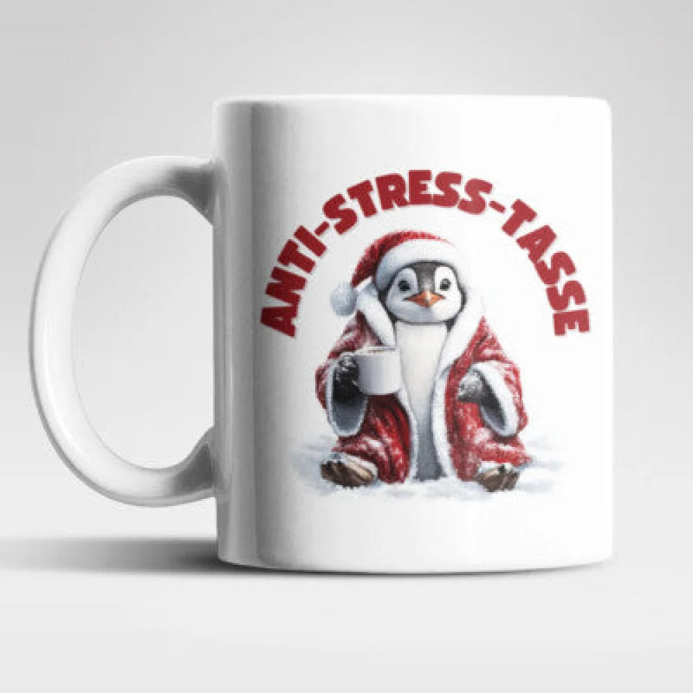 Anti Stress Christmas Pinguin Kaffeetasse Teetasse Geschenkidee - WS-Trend.de