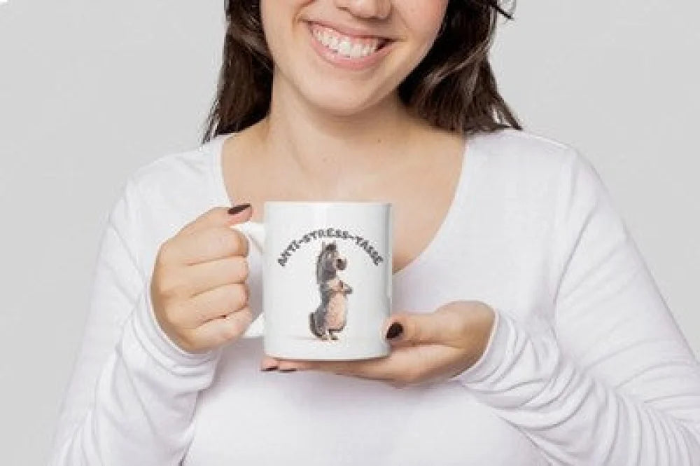Anti Stress Tasse Yoga-Pferd Kaffeetasse/Teetasse lustige Geschenkidee - WS-Trend.de