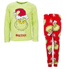 Disney der Grinch Velour langarm Schlafanzug Pyjama Shirt Hose