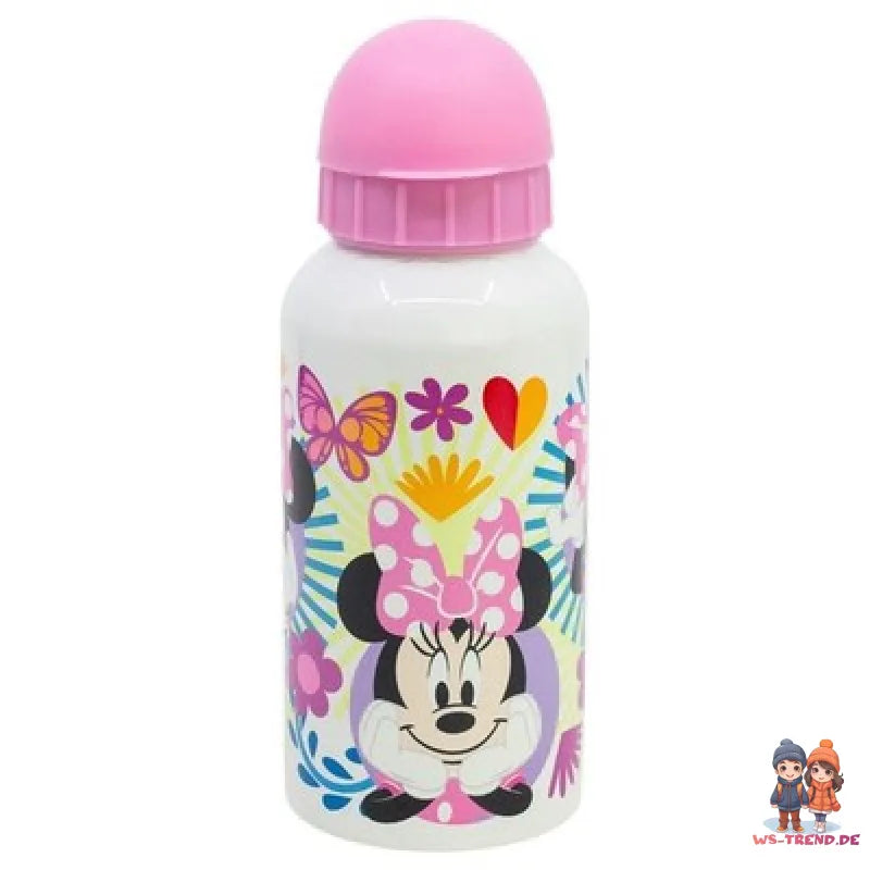 Disney Minnie Maus Mädchen 2 tlg. Set Brotdose Aluminium Trinkflasche 400 ml - WS-Trend.de