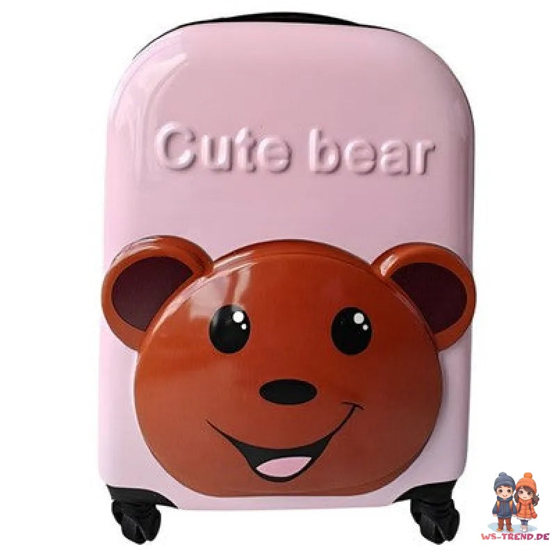 Teddy Bär 3D Kinder Trolley Kinderkoffer ABS Kindertrolley 44x31x22 cm - WS-Trend.de