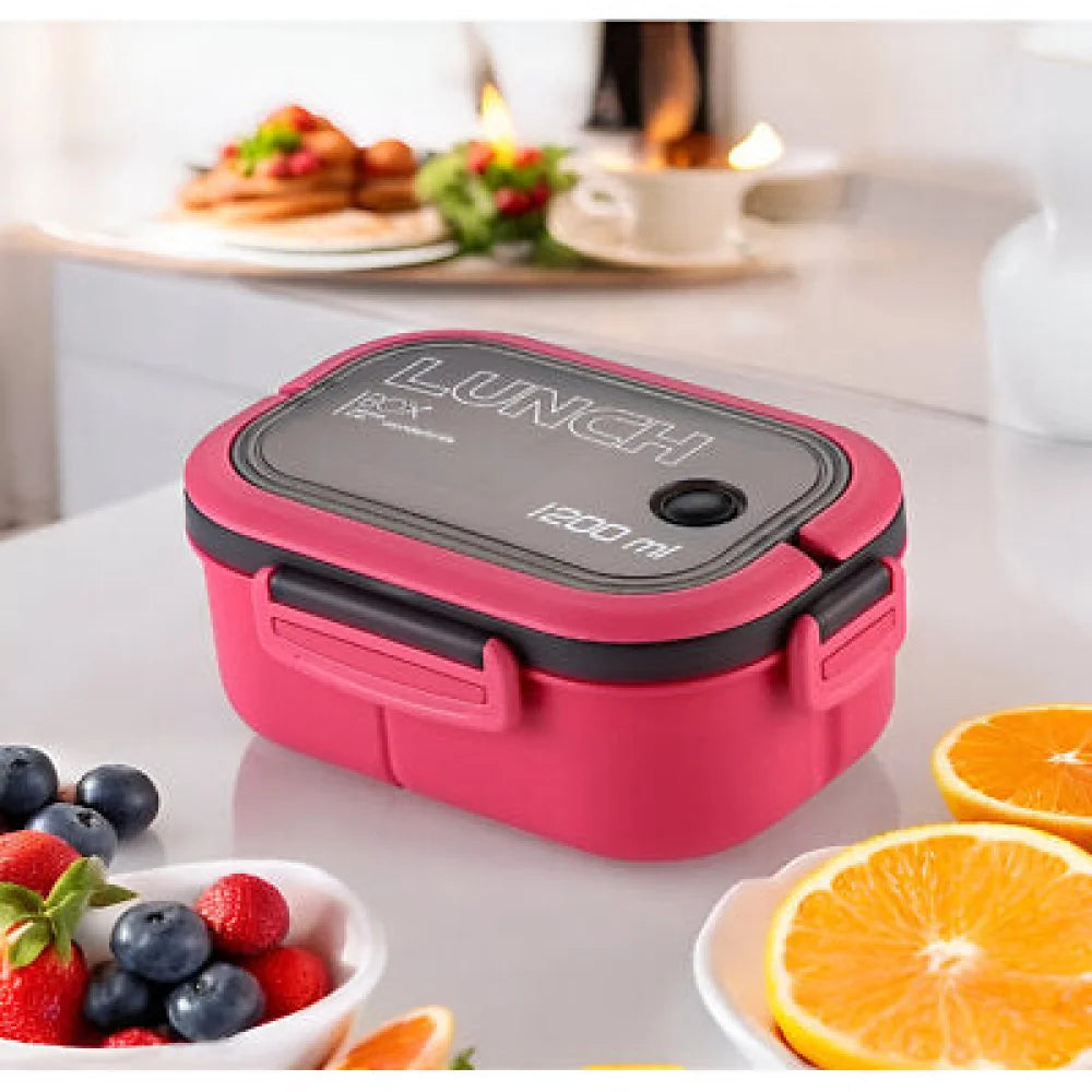 Lunch 4 tlg Set Brotdose 1200 ml Trinkflasche Flasche 1000 Besteck - WS-Trend.de