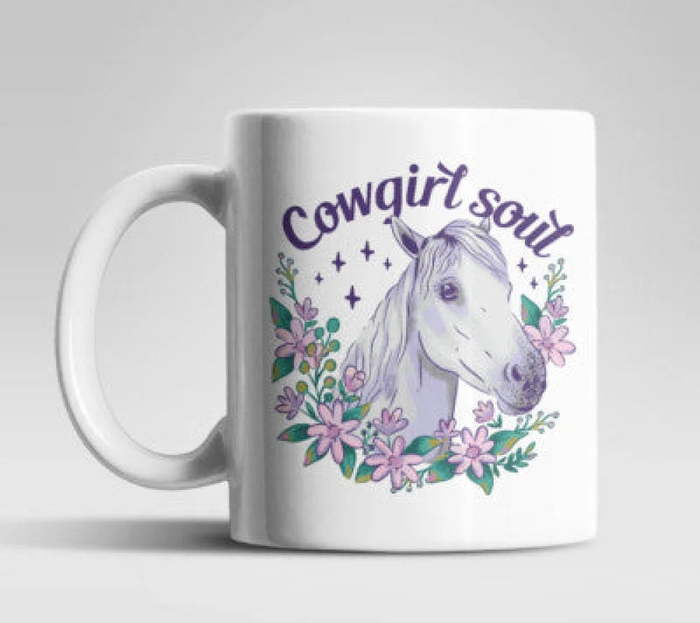 Cowgirl Soul Pferd Kaffeetasse Teetasse Kakaotasse für Mädchen - WS-Trend.de