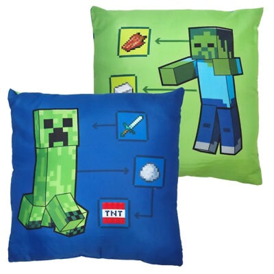 Gamer Minecraft Creeper Zombie Kissen Dekokissen 40x40 cm - WS-Trend.de