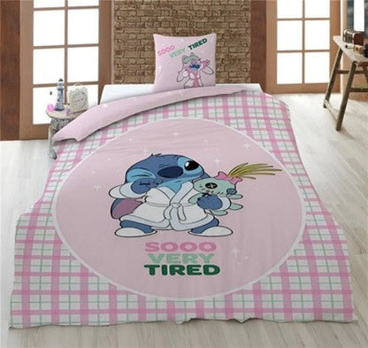Disney Stitch Angel Kinder Mikrofaser Bettwäsche 2tlg. Set 135-140x200 65x65 - WS-Trend.de