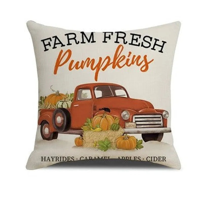 Herbst Motiv 2er Set Kissenbezug Dekokissen 45x45 cm - Bunt A - WS-Trend.de