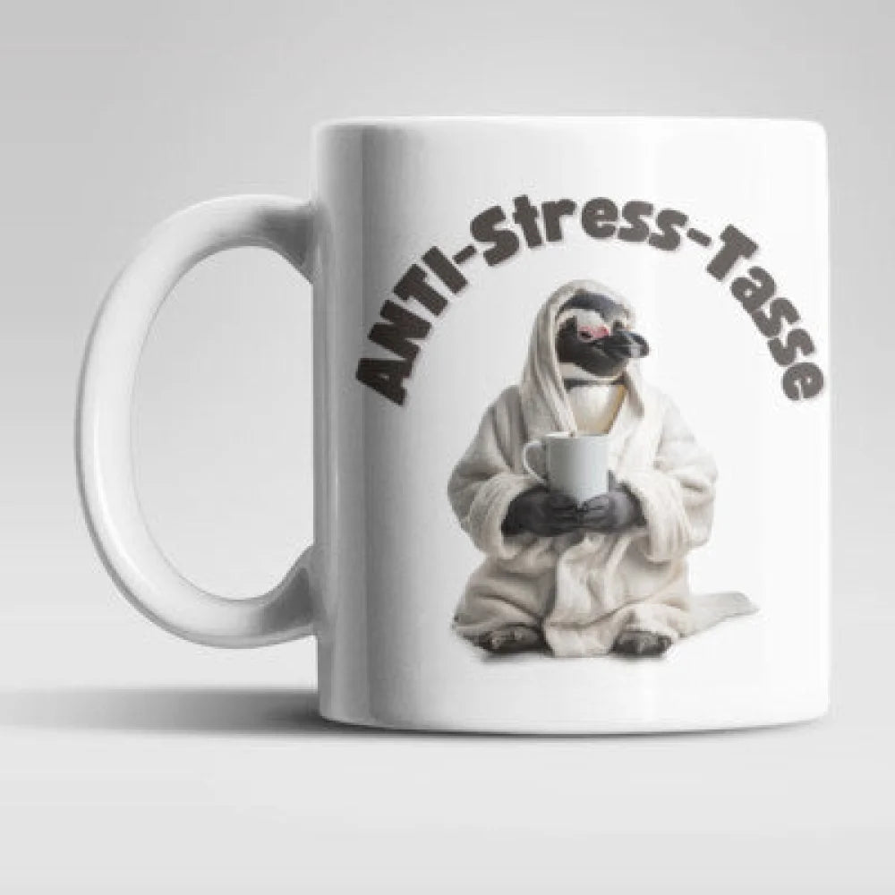 Anti Stress Pinguin Kaffeetasse Teetasse Geschenkidee 330 ml - WS-Trend.de