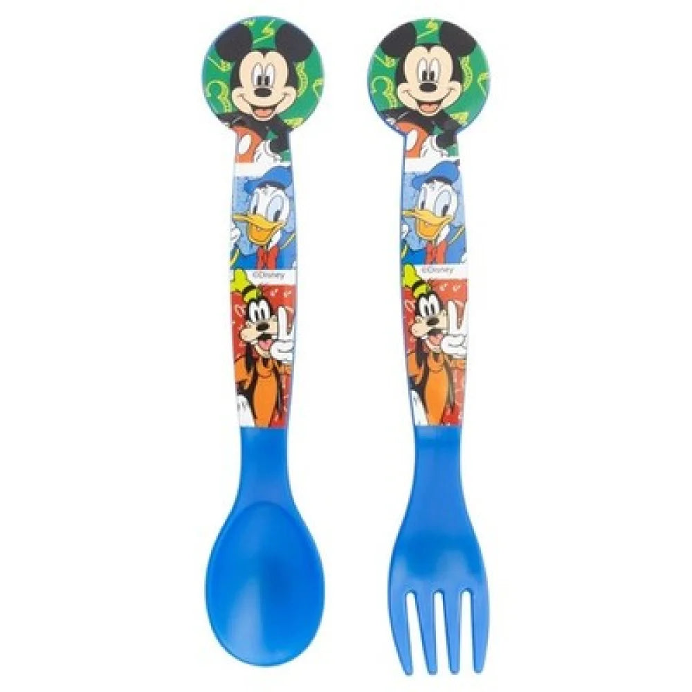 Disney Mickey Maus 4 tlg Lunch Set Brotdose Trinkflasche Löffel Gabel - WS-Trend.de