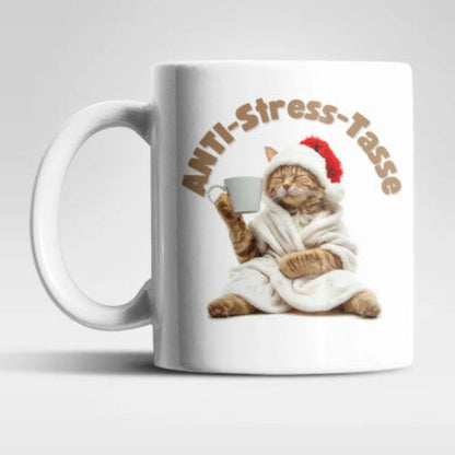 Anti Stress Christmas Katze Kaffeetasse Teetasse Geschenkidee 330 ml - WS-Trend.de