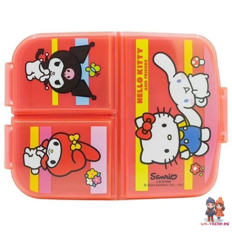 Hello Kitty 2 tlg. Kuromi Melody Set Brotdose 3 Kammern ALU ATrinkflasche 400 ml - WS-Trend.de