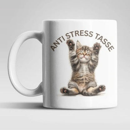 Anti Stress Baby Katze Kaffeetasse Teetasse Tasse Geschenkidee 325 ml - WS-Trend.de
