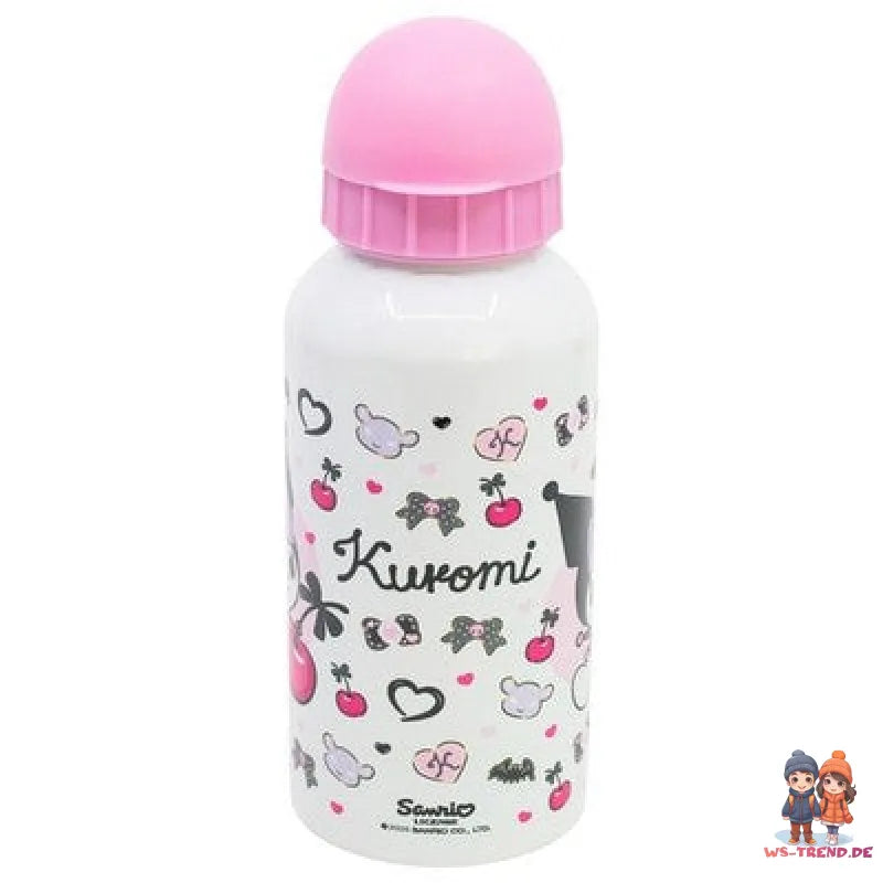 Kuromi Hello Kitty 2 tlg. Lunch Set Brotdose 3 Kammern ALU ATrinkflasche 400 ml - WS-Trend.de