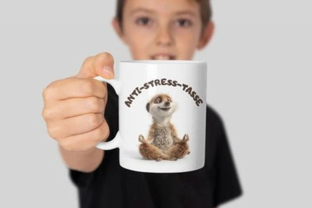 Anti Stress Erdmännchen Kaffeetasse Teetasse Tasse Geschenkidee - WS-Trend.de
