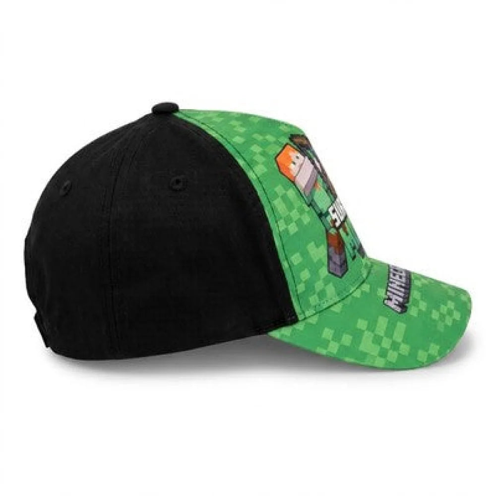 Minecraft Alex Steve Jungen Basecap Baseball Kappe Mütze Gr. 54 bis 56 - Schwarz - WS-Trend.de
