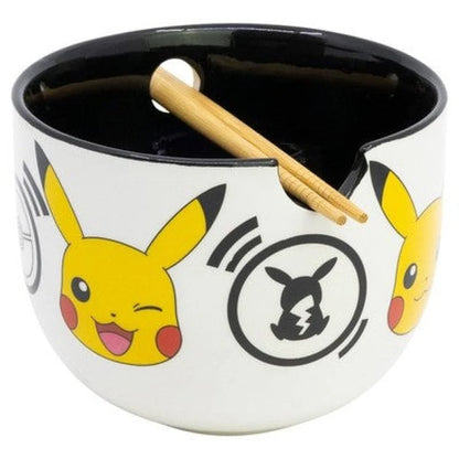 Pokemon Pukachu Ramen Suppen Keramik Schüssel mit Stäbchen 18x10 cm - WS-Trend.de