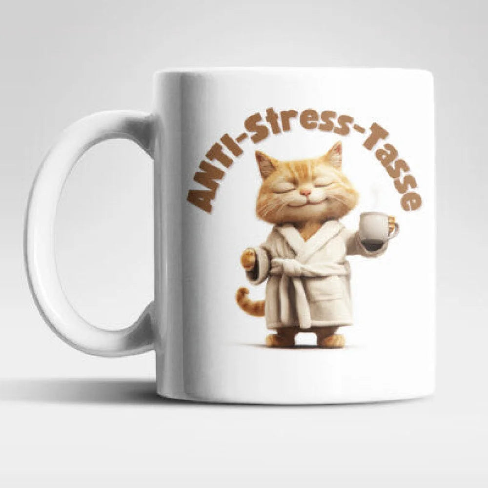 Anti Stress Katze Kätzchen 2er Set Kaffeetasse Teetasse Geschenkidee - WS-Trend.de