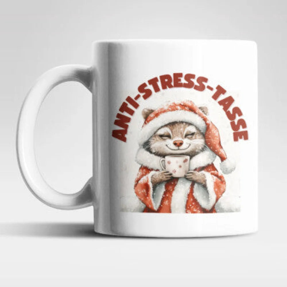 Anti Stress Christmas Erdmännchen Kaffeetasse Teetasse Geschenkidee - WS-Trend.de