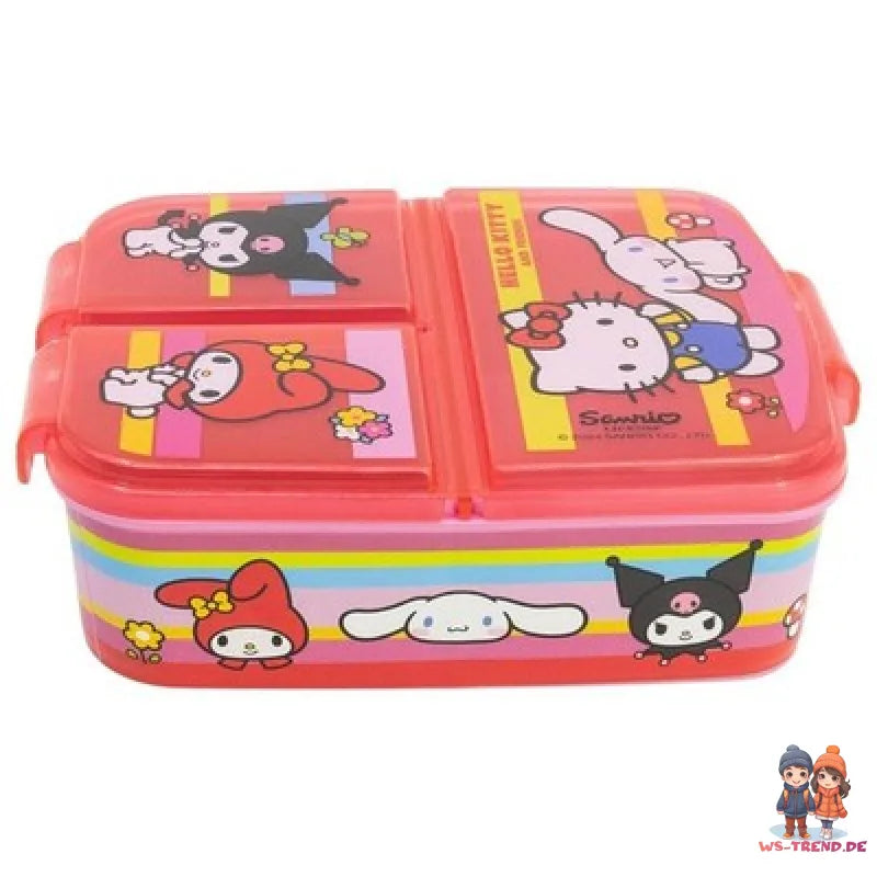 Hello Kitty 2 tlg. Kuromi Melody Set Brotdose 3 Kammern ALU ATrinkflasche 400 ml - WS-Trend.de