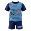 Disney Stitch Jungen Schlafanzug Pyjama Shirt Shorts Gr. 98-128 Baumwolle - 104, Dunkeblau
